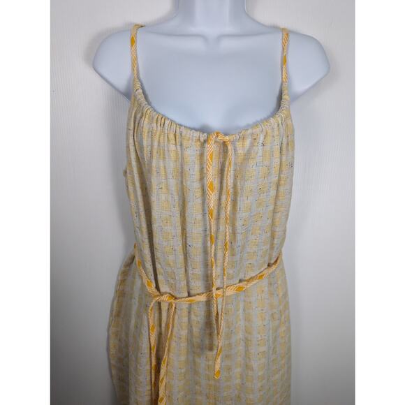 Ace & Jig Jo Jumpall Oyster Adjustable Strap Jumpsuit Speckle Plaid Belted NWT L - Picture 8 of 9